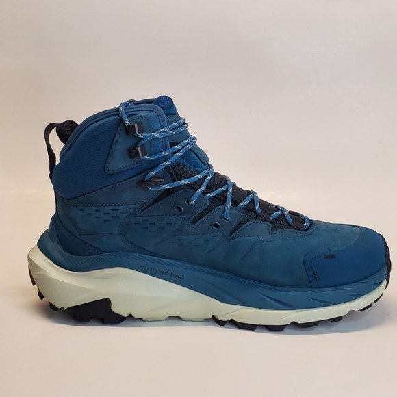 New HOKA Kaha 2 GTX Waterproof Hiking Boots Vibram Sole Teal Blue Women Size 7B - Picture 3 of 11